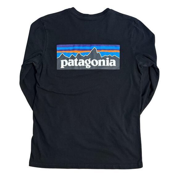 Patagonia P-6 Logo Responsibili-Tee Long-Sleeve Shirt Organic Cotton Sz Unisex S - Picture 1 of 10